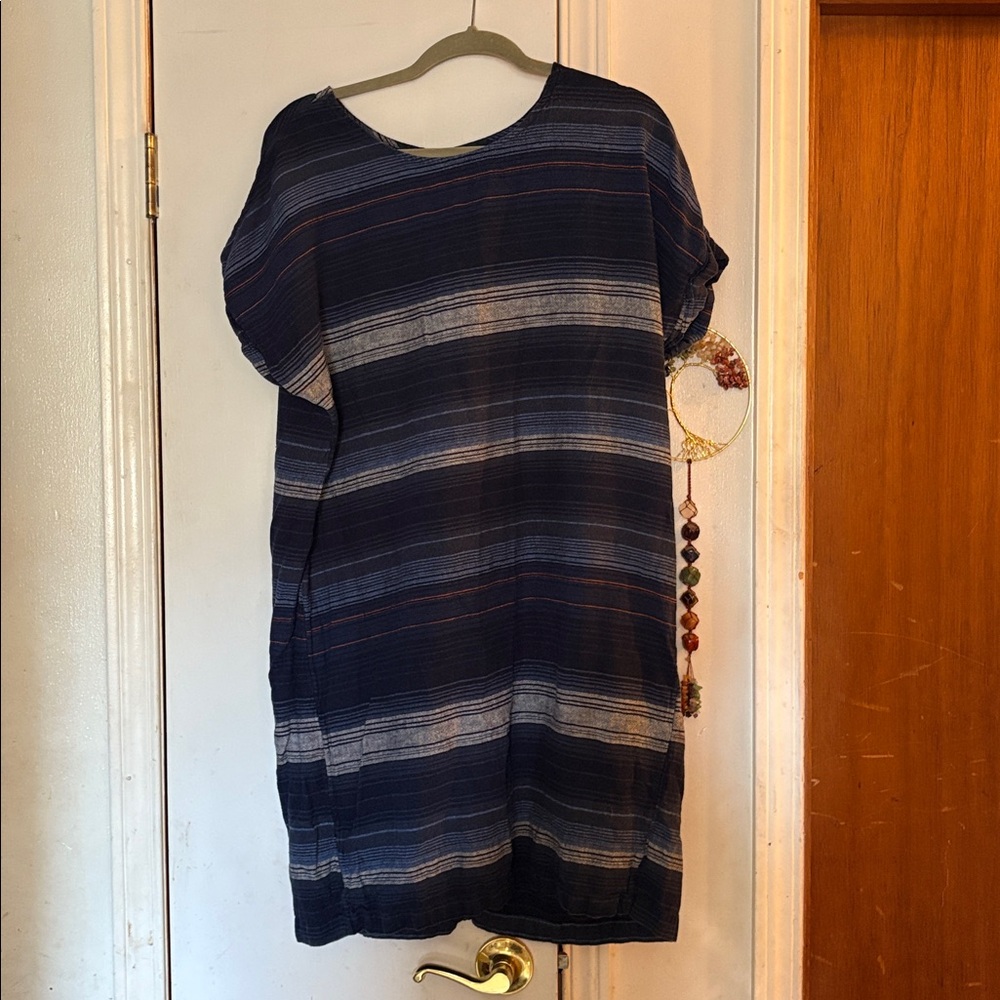 Old Navy Navy and White Striped Dress